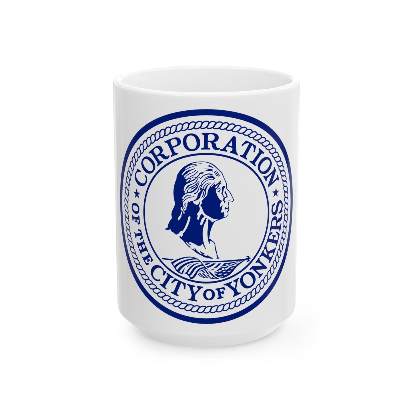 Seal of Yonkers New York - White Coffee Mug-15oz-The Sticker Space