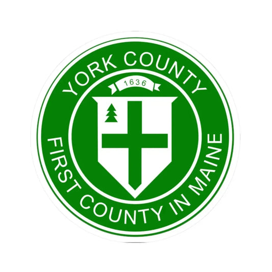 Seal of York County Maine (United States) STICKER Vinyl Kiss-Cut Decal 2 Inch White - The Sticker Space