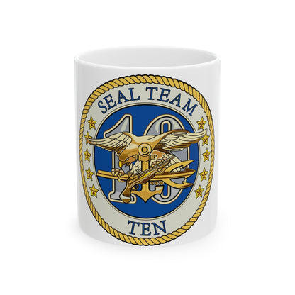 Seal Team 10 Colored (U.S. Navy) White Coffee Mug-11oz-The Sticker Space