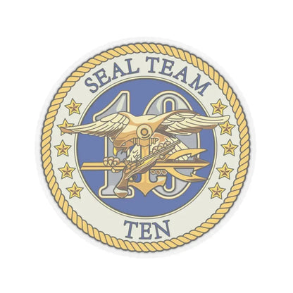 Seal Team 10 Colored (U.S. Navy) STICKER Vinyl Kiss-Cut Decal 2 Inch Transparent - The Sticker Space