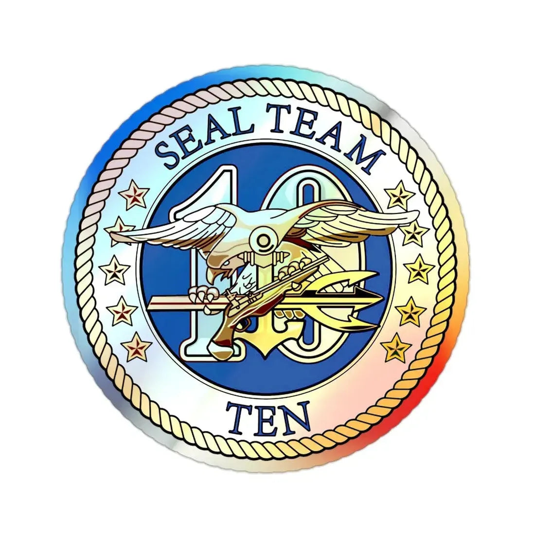 Seal Team 10 (U.S. Navy) Holographic STICKER Die-Cut Vinyl Decal 2 Inch Holographic - The Sticker Space