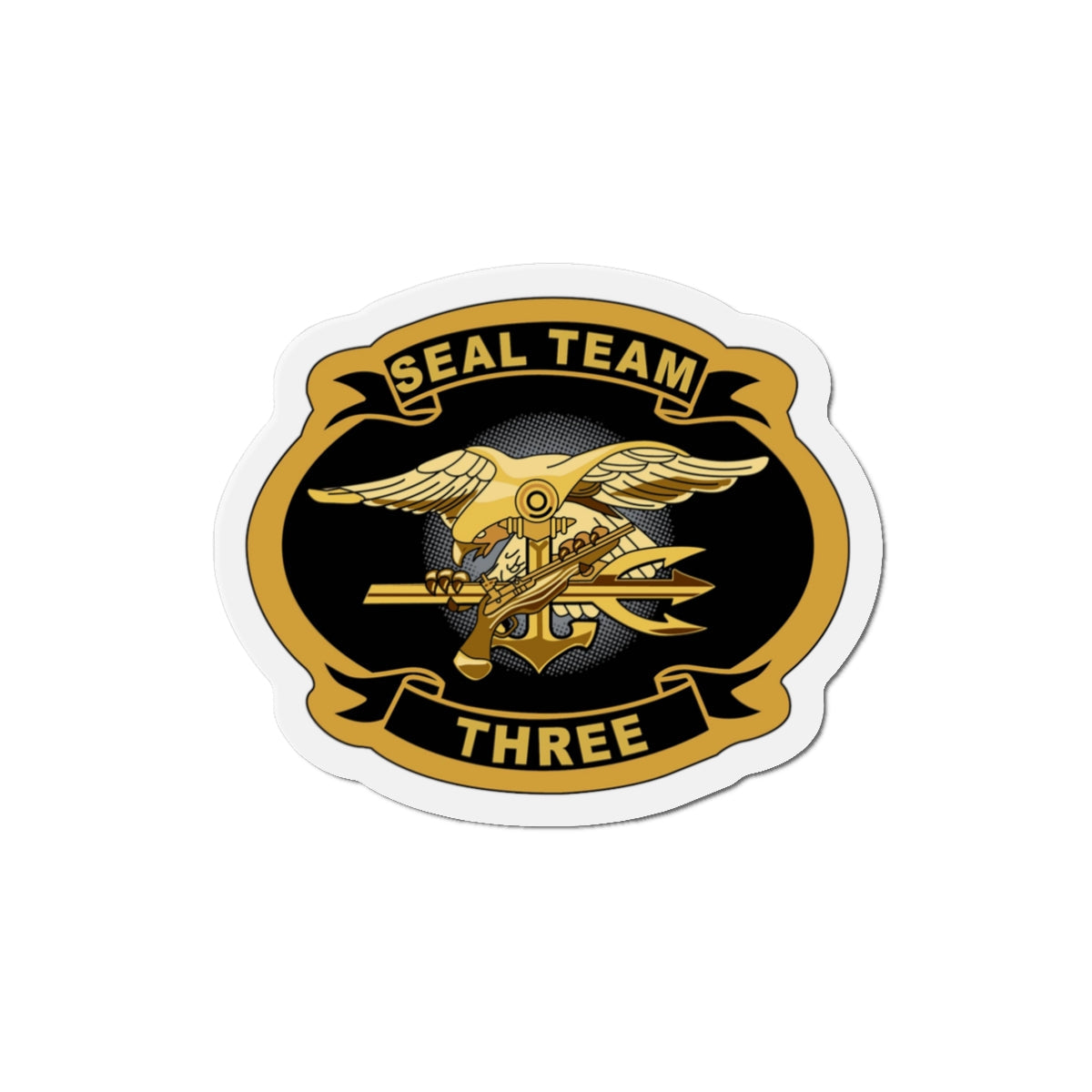 Seal Team 3 (U.S. Navy) Die-Cut Magnet-3" x 3"-The Sticker Space