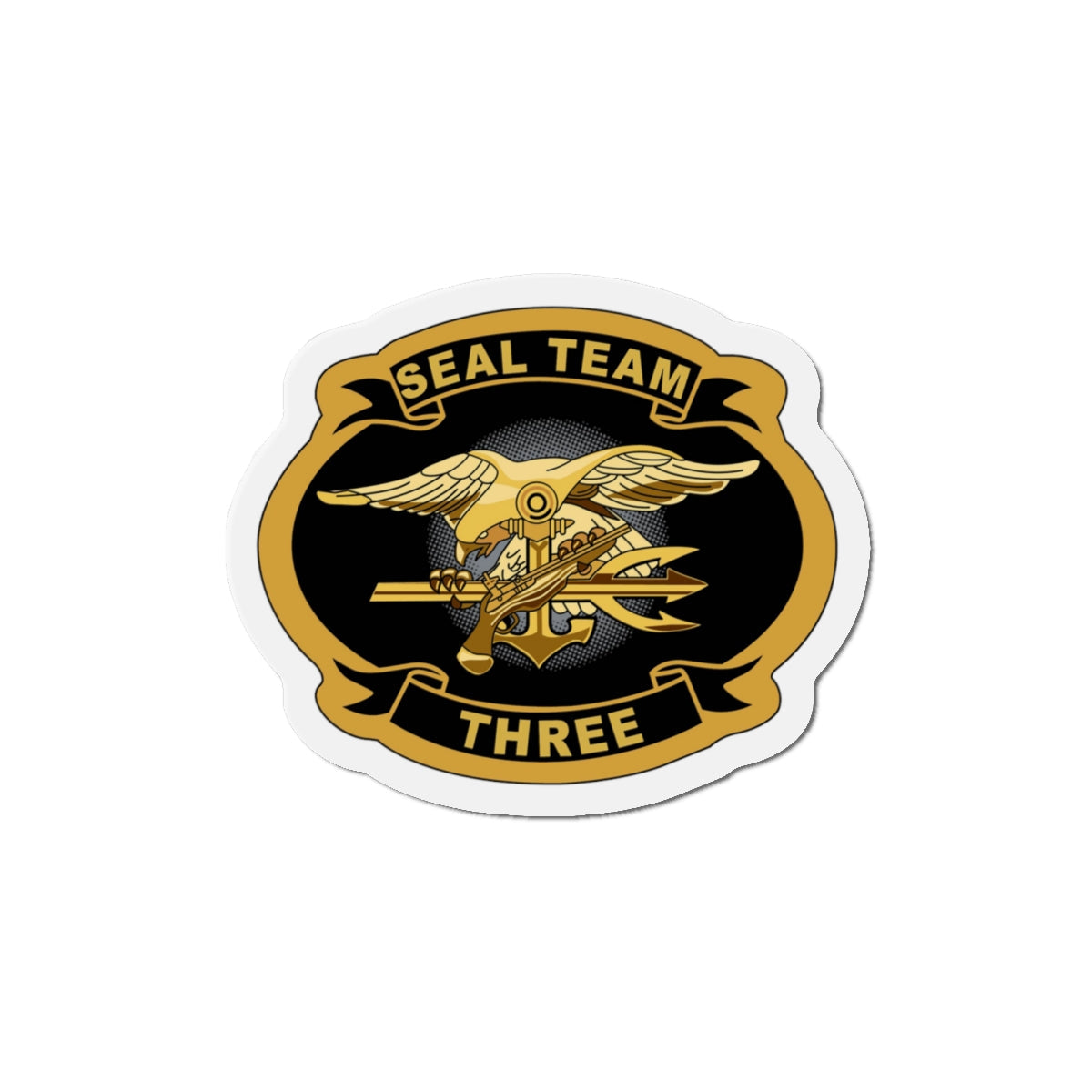 Seal Team 3 (U.S. Navy) Die-Cut Magnet-5" x 5"-The Sticker Space