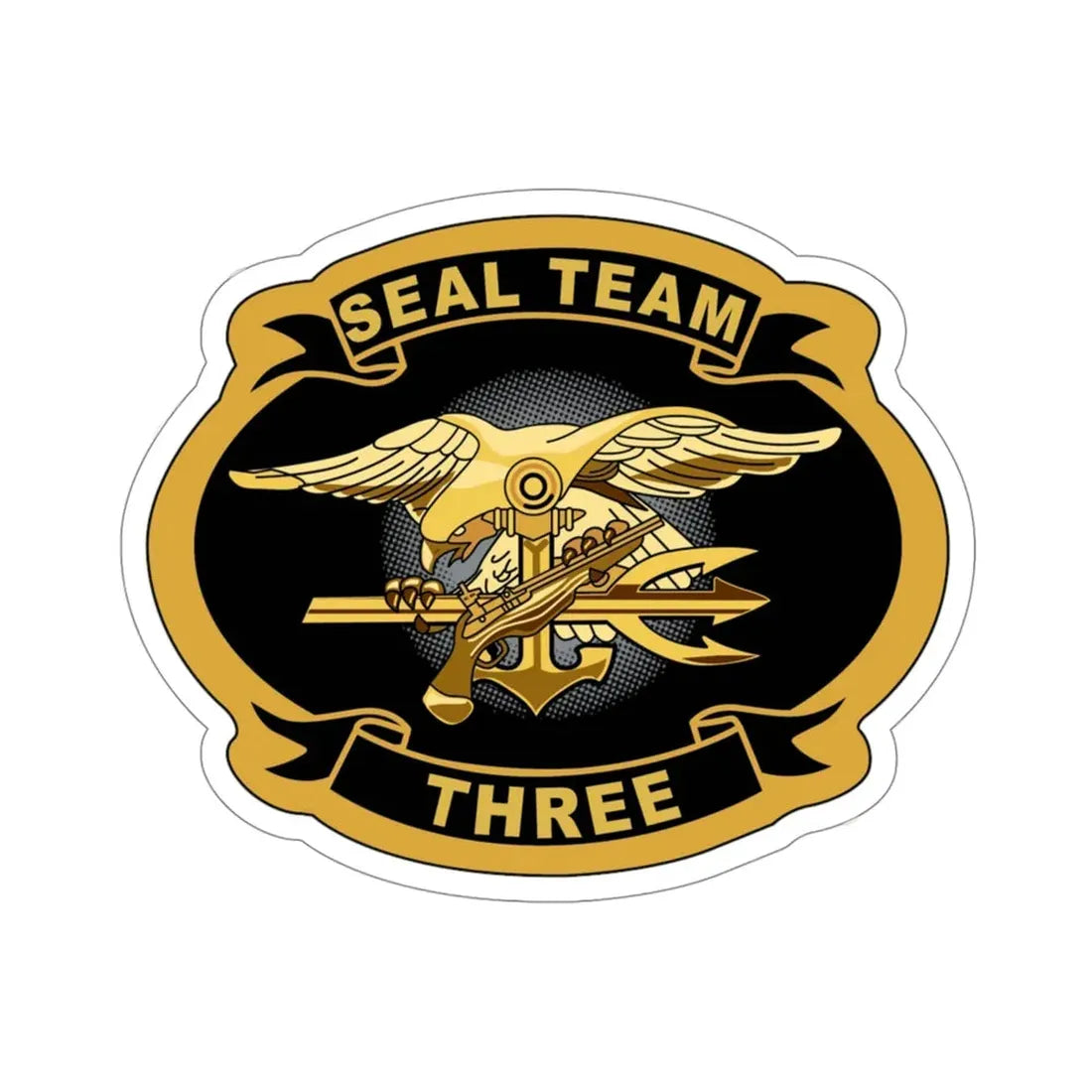 Seal Team 3 (U.S. Navy) STICKER Vinyl Die-Cut Decal 4 Inch - The Sticker Space