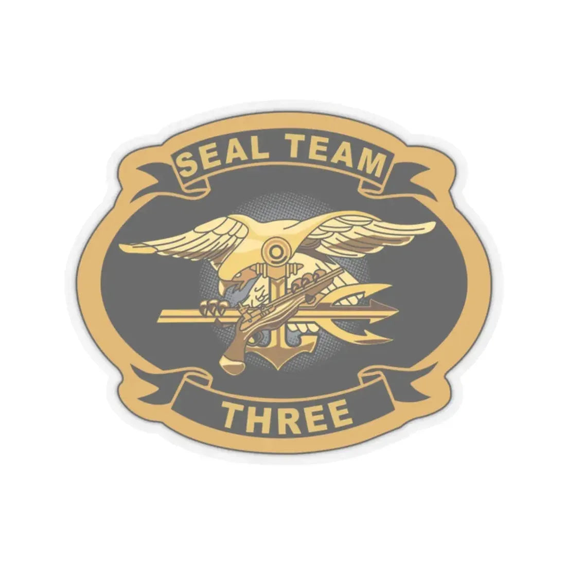 Seal Team 3 (U.S. Navy) STICKER Vinyl Kiss-Cut Decal 2 Inch Transparent - The Sticker Space