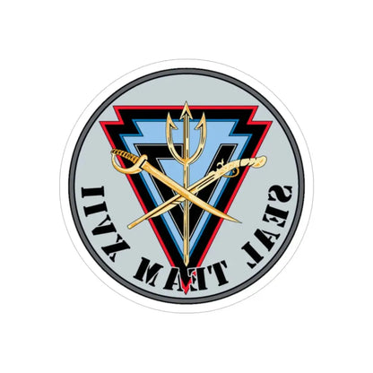 Seal Team XVII (U.S. Navy) REVERSE PRINT Transparent Die-Cut STICKER 6 Inch Die-Cut Transparent - The Sticker Space