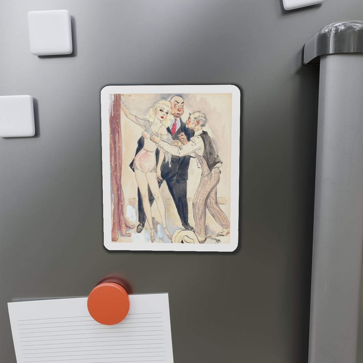 Seamster Coping a Feel (Magazine Illustration) Refrigerator Magnet-The Sticker Space