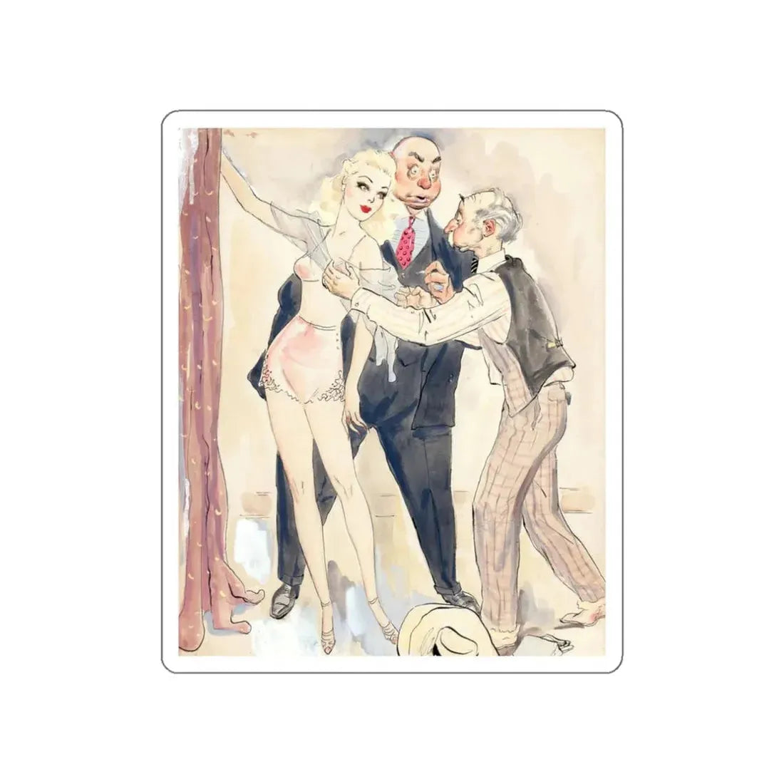 Seamster Coping a Feel (Magazine Illustration) STICKER Vinyl Die-Cut Decal White Die-Cut 3 Inch - The Sticker Space