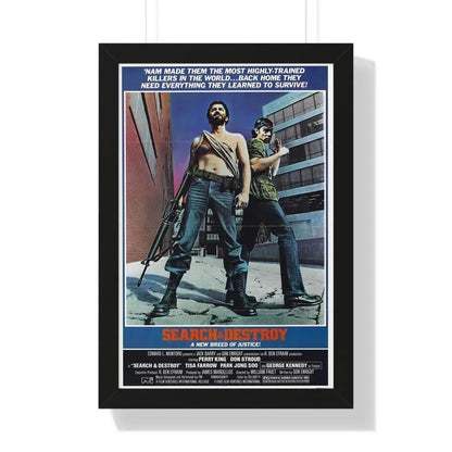 SEARCH AND DESTROY 1979 - Framed Movie Poster 16″ x 24″ Black - The Sticker Space