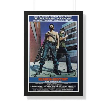SEARCH AND DESTROY 1979 - Framed Movie Poster 20" x 30" Black - The Sticker Space