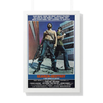 SEARCH AND DESTROY 1979 - Framed Movie Poster 20" x 30" White - The Sticker Space