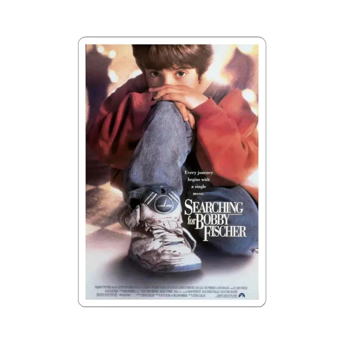 Searching for Bobby Fischer 1993 Movie Poster - STICKER Vinyl Kiss-Cut Decal 6 Inch White - The Sticker Space