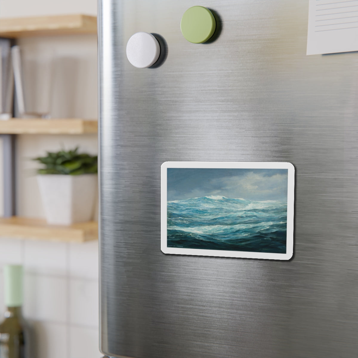 Seascape (1) (Magazine Illustration) Refrigerator Magnet-The Sticker Space