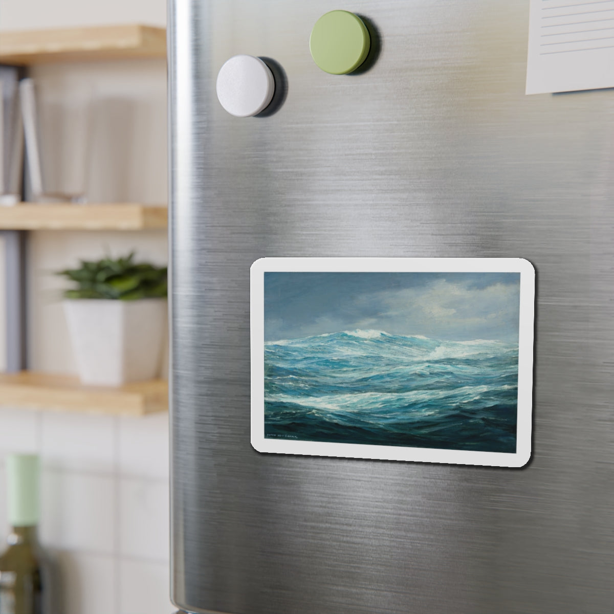 Seascape (1) (Magazine Illustration) Refrigerator Magnet-The Sticker Space