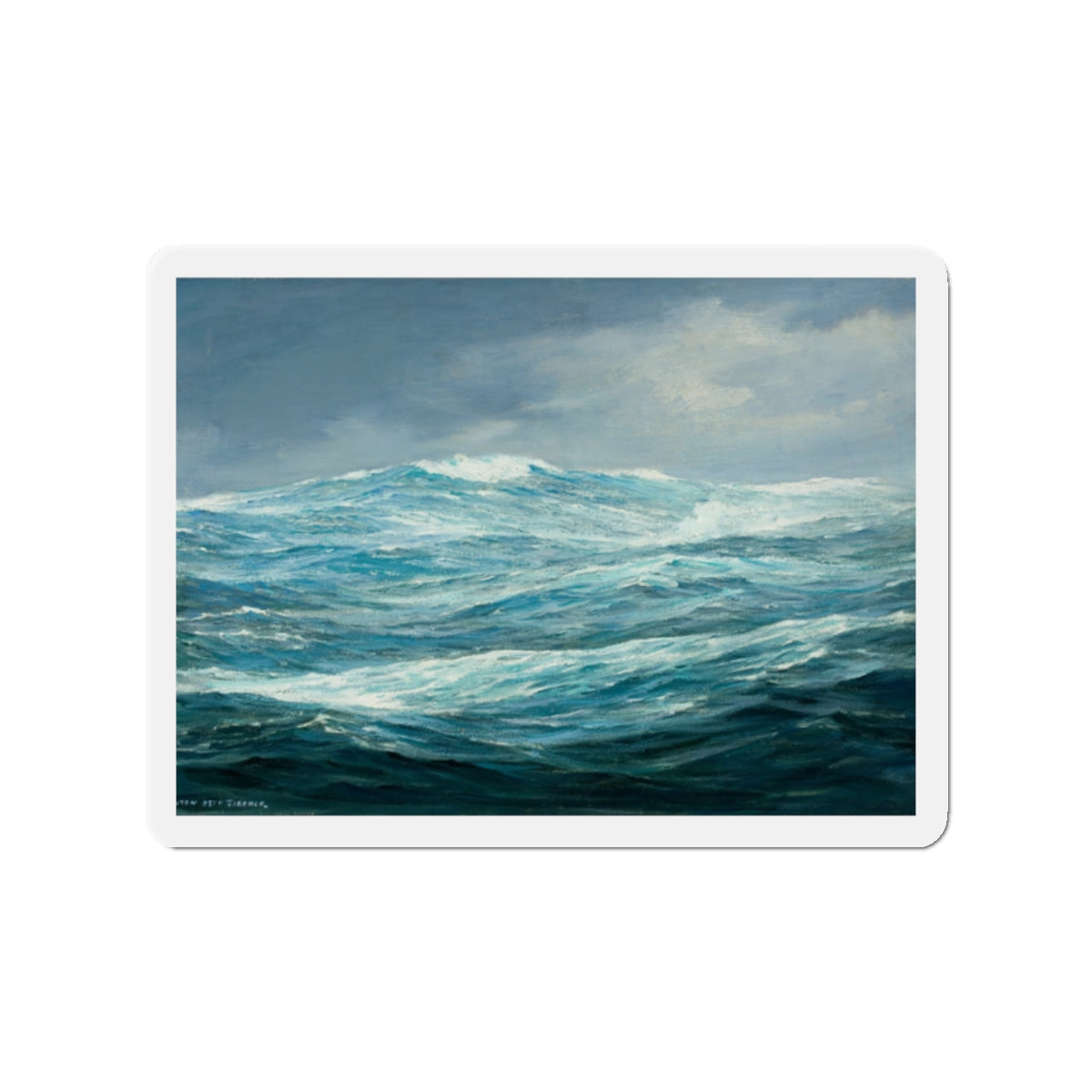 Seascape (1) (Magazine Illustration) Refrigerator Magnet-2" x 2"-The Sticker Space