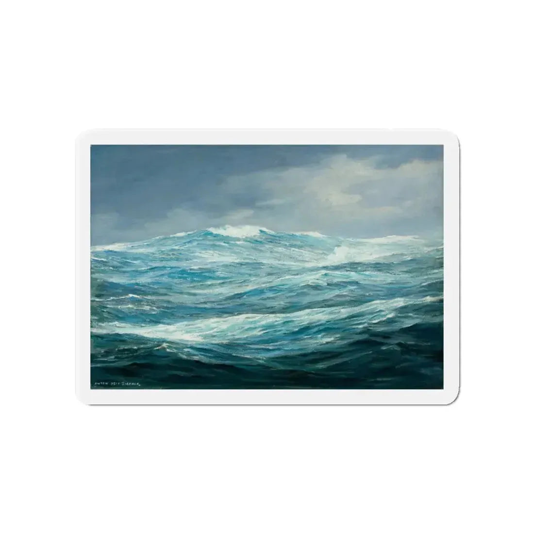 Seascape (1) (Magazine Illustration) Refrigerator Magnet 4 Inch Die-Cut - The Sticker Space