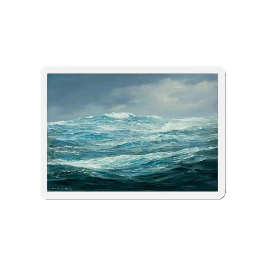 Seascape (1) (Magazine Illustration) Refrigerator Magnet 6 Inch Die-Cut - The Sticker Space