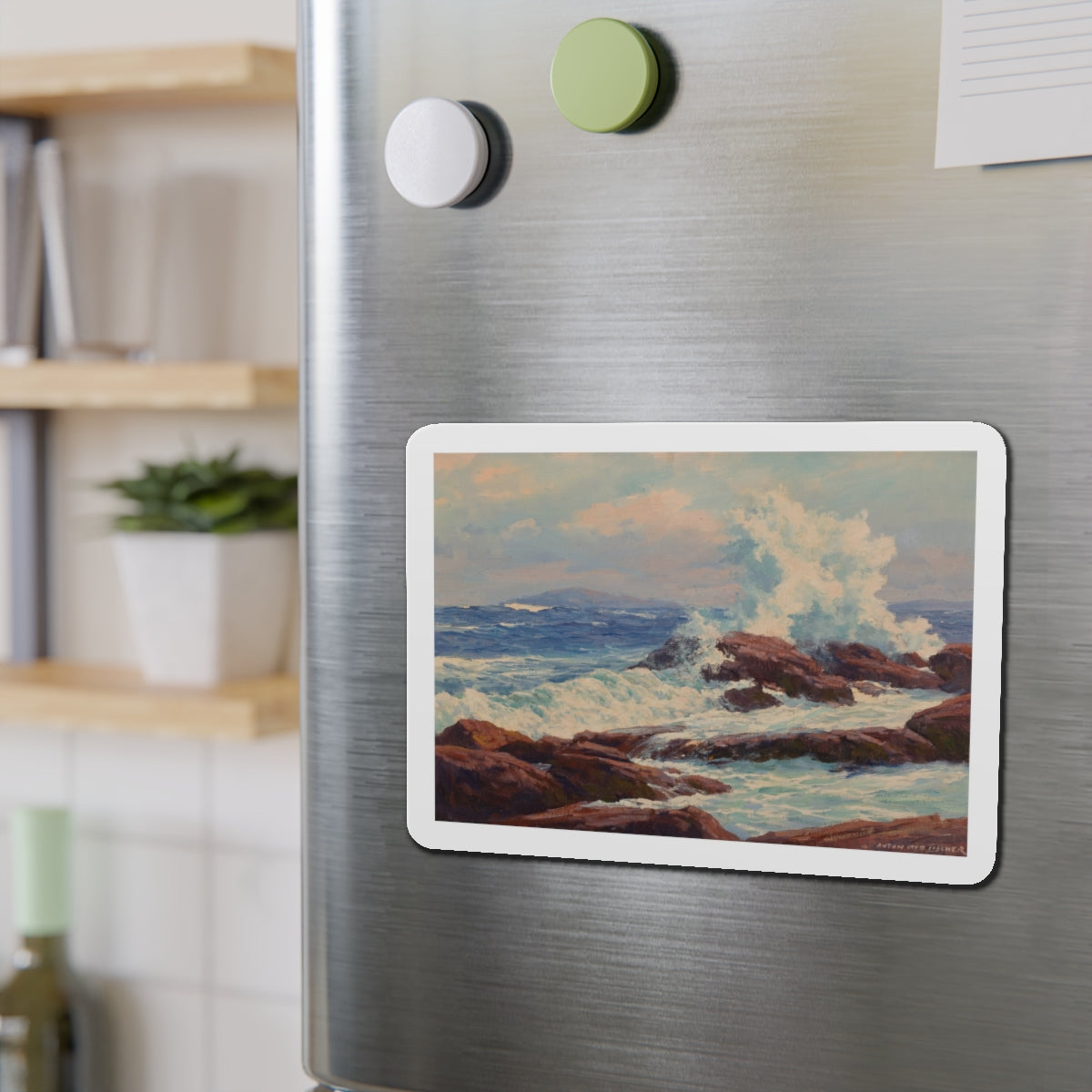 Seascape (2) (Magazine Illustration) Refrigerator Magnet-The Sticker Space