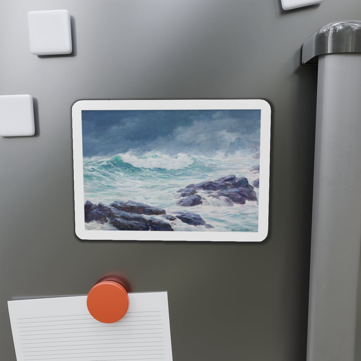 Seascape (3) (Magazine Illustration) Refrigerator Magnet-The Sticker Space