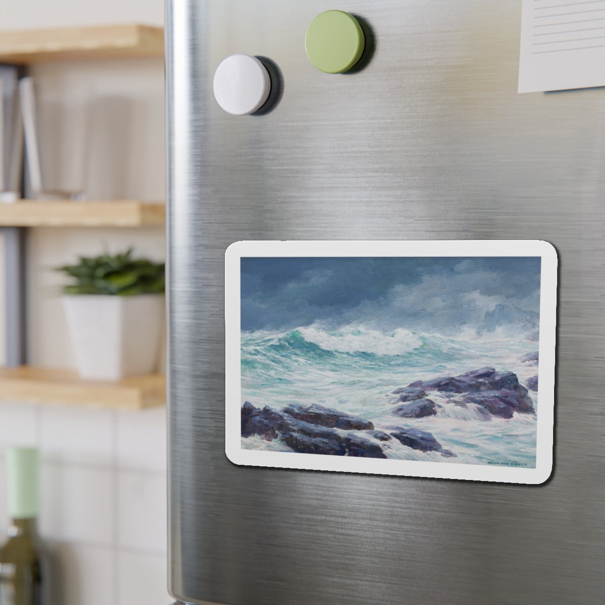 Seascape (3) (Magazine Illustration) Refrigerator Magnet-The Sticker Space