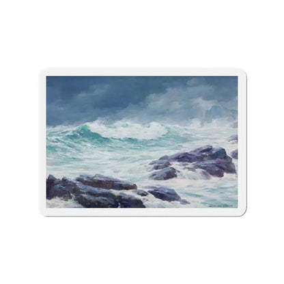 Seascape (3) (Magazine Illustration) Refrigerator Magnet 3 Inch Die-Cut - The Sticker Space
