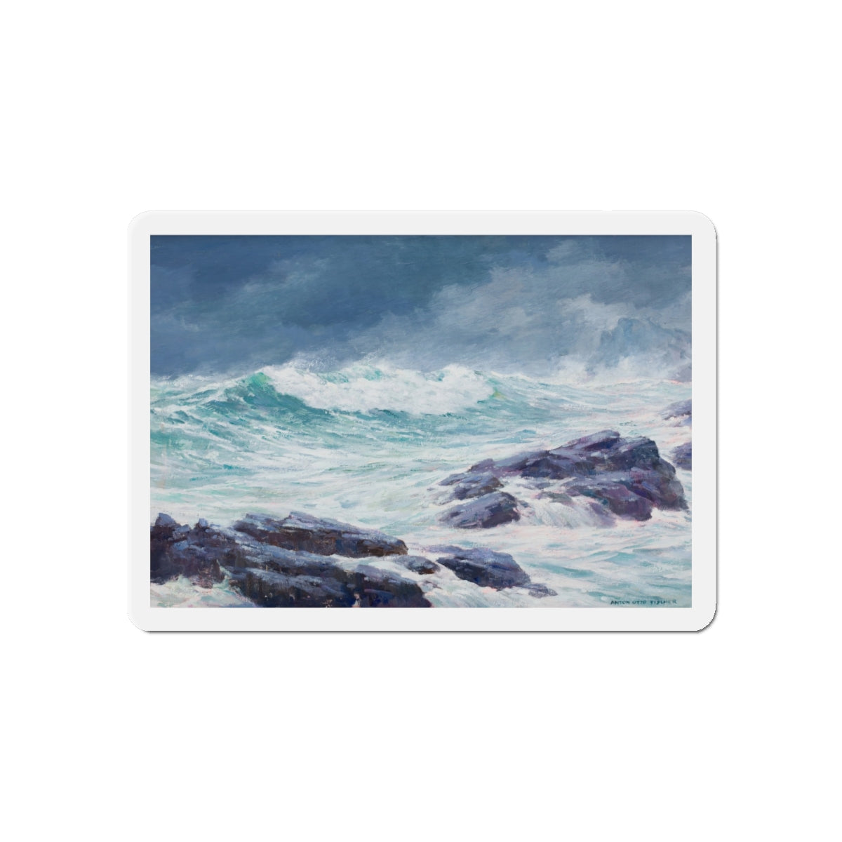 Seascape (3) (Magazine Illustration) Refrigerator Magnet-6" × 6"-The Sticker Space