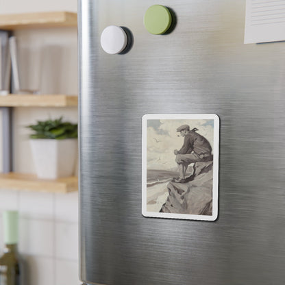 Seaside Smoke (Magazine Illustration) Refrigerator Magnet-The Sticker Space