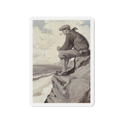 Seaside Smoke (Magazine Illustration) Refrigerator Magnet-3" x 3"-The Sticker Space