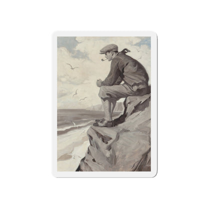 Seaside Smoke (Magazine Illustration) Refrigerator Magnet-5" x 5"-The Sticker Space