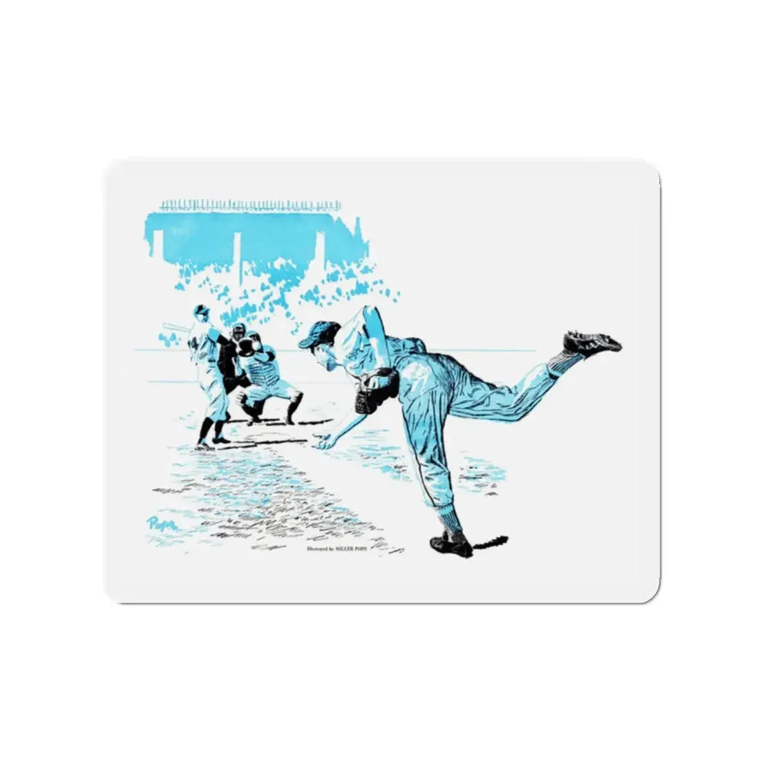 Second-Hand Dream, Bluebook Magazine, July 1953 (Magazine Illustration) Refrigerator Magnet 2 Inch Die-Cut - The Sticker Space