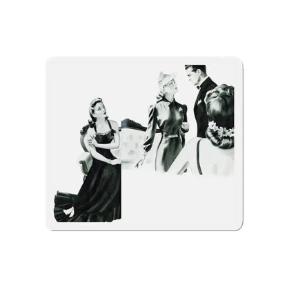 Second-Hand Love, Physical Culture, September 1940 (Magazine Illustration) Refrigerator Magnet 4 Inch Die-Cut - The Sticker Space