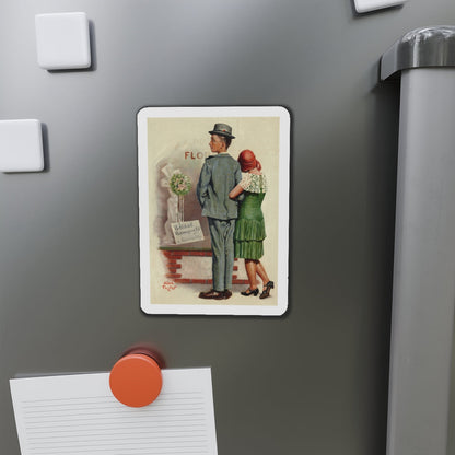 Second Thought (Magazine Illustration) Refrigerator Magnet-The Sticker Space