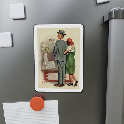 Second Thought (Magazine Illustration) Refrigerator Magnet-The Sticker Space