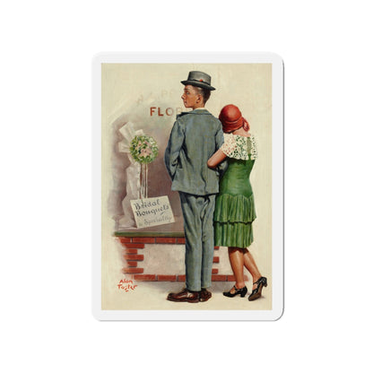 Second Thought (Magazine Illustration) Refrigerator Magnet-4" x 4"-The Sticker Space