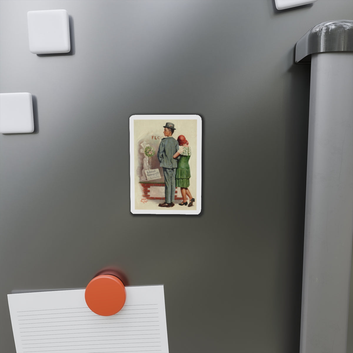 Second Thought (Magazine Illustration) Refrigerator Magnet-The Sticker Space