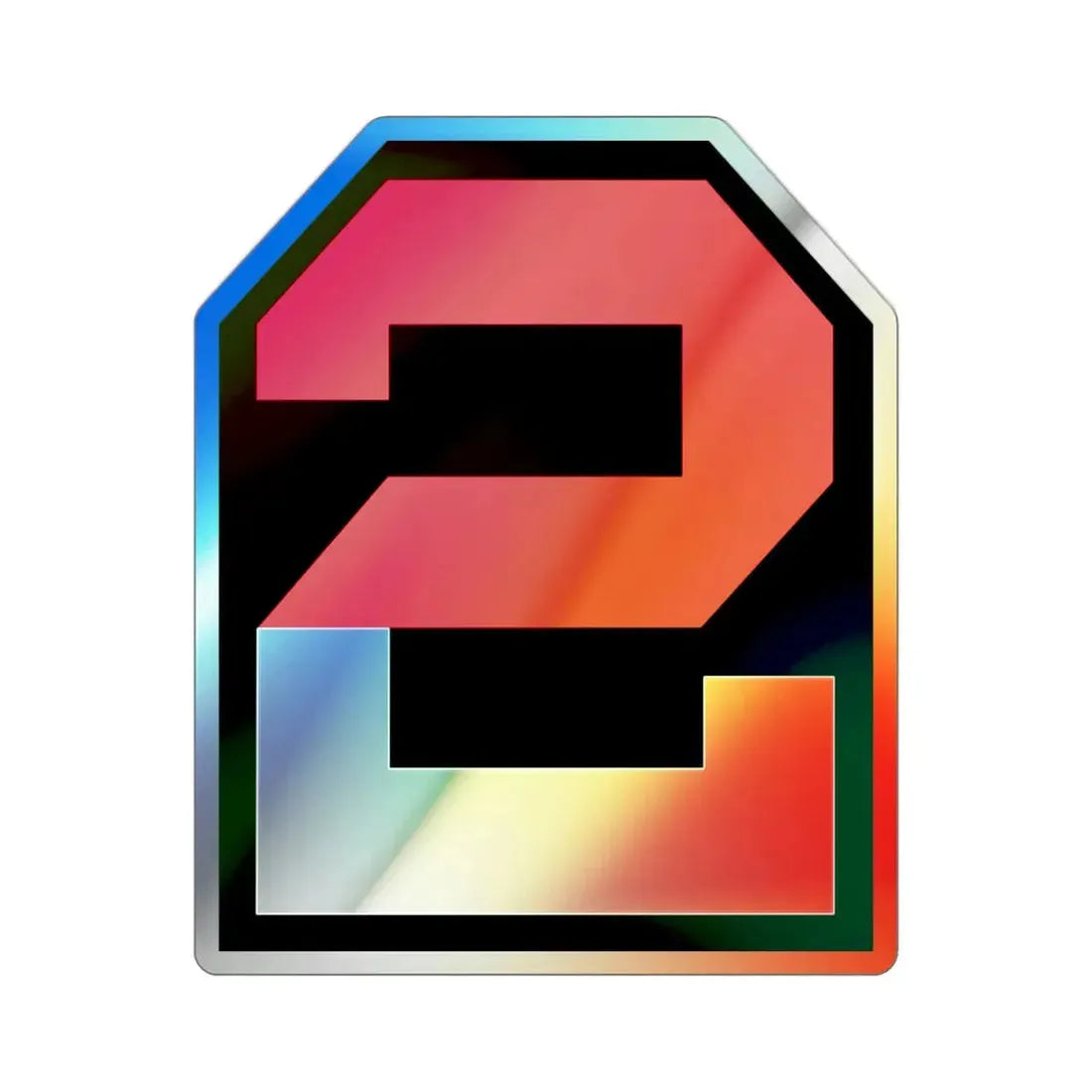 Second United States CSIB (U.S. Army) Holographic STICKER Die-Cut Vinyl Decal 2 Inch Holographic - The Sticker Space