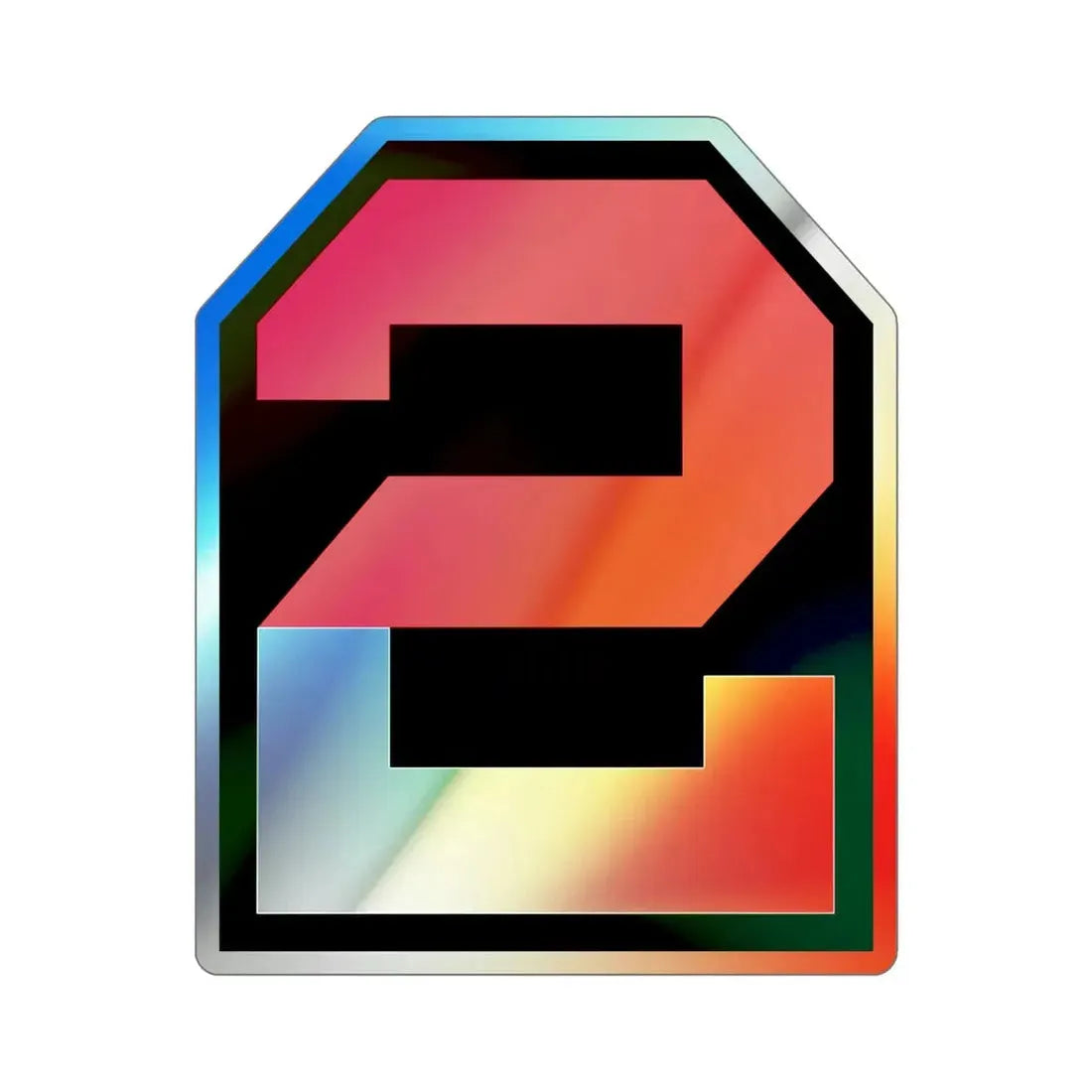 Second United States CSIB (U.S. Army) Holographic STICKER Die-Cut Vinyl Decal 5 Inch Holographic - The Sticker Space