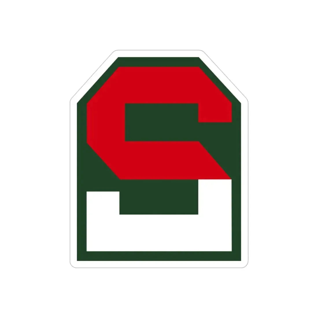 Second United States CSIB (U.S. Army) REVERSE PRINT Transparent Die-Cut STICKER 3 Inch Die-Cut Transparent - The Sticker Space