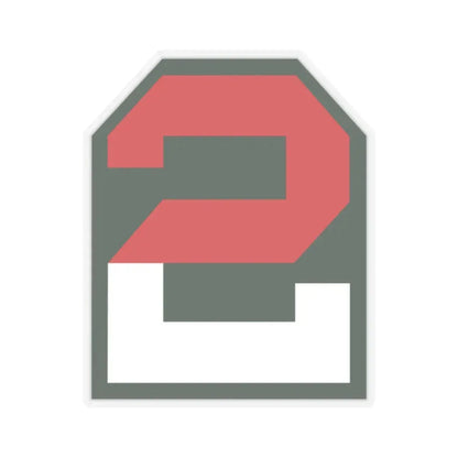 Second United States CSIB (U.S. Army) STICKER Vinyl Kiss-Cut Decal 2 Inch Transparent - The Sticker Space