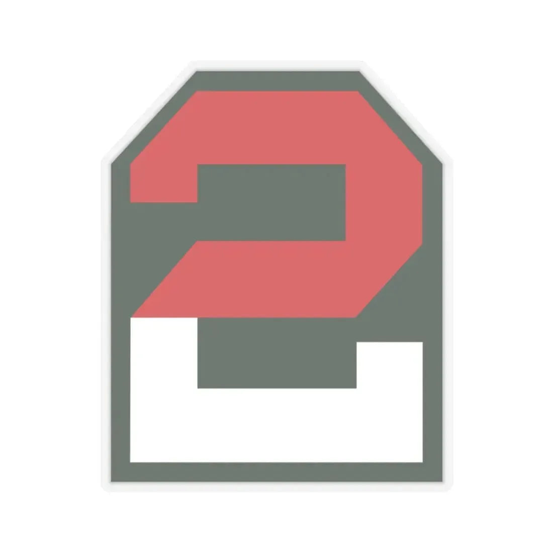 Second United States CSIB (U.S. Army) STICKER Vinyl Kiss-Cut Decal 3 Inch Transparent - The Sticker Space