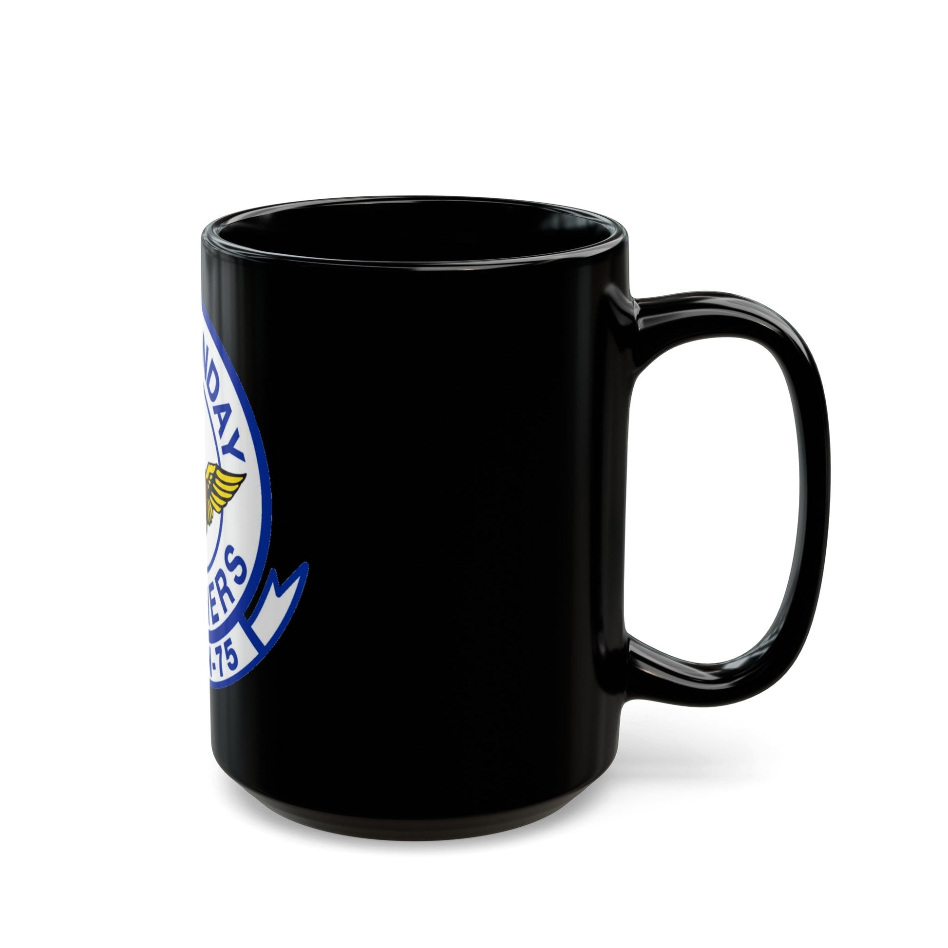 Second VA 75 ATKRON 75 The Sunday Punchers (U.S. Navy) Black Coffee Mug-The Sticker Space