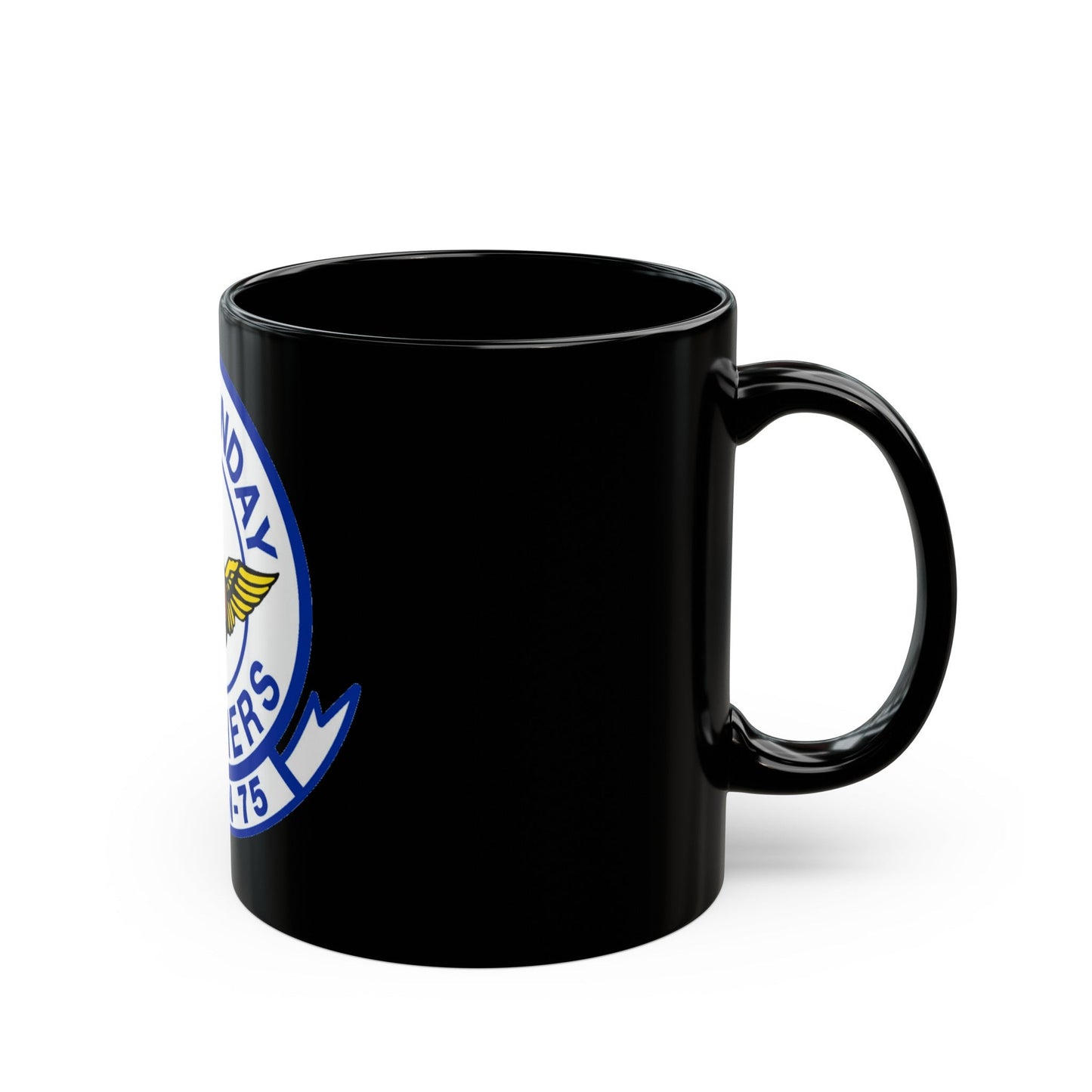 Second VA 75 ATKRON 75 The Sunday Punchers (U.S. Navy) Black Coffee Mug-The Sticker Space