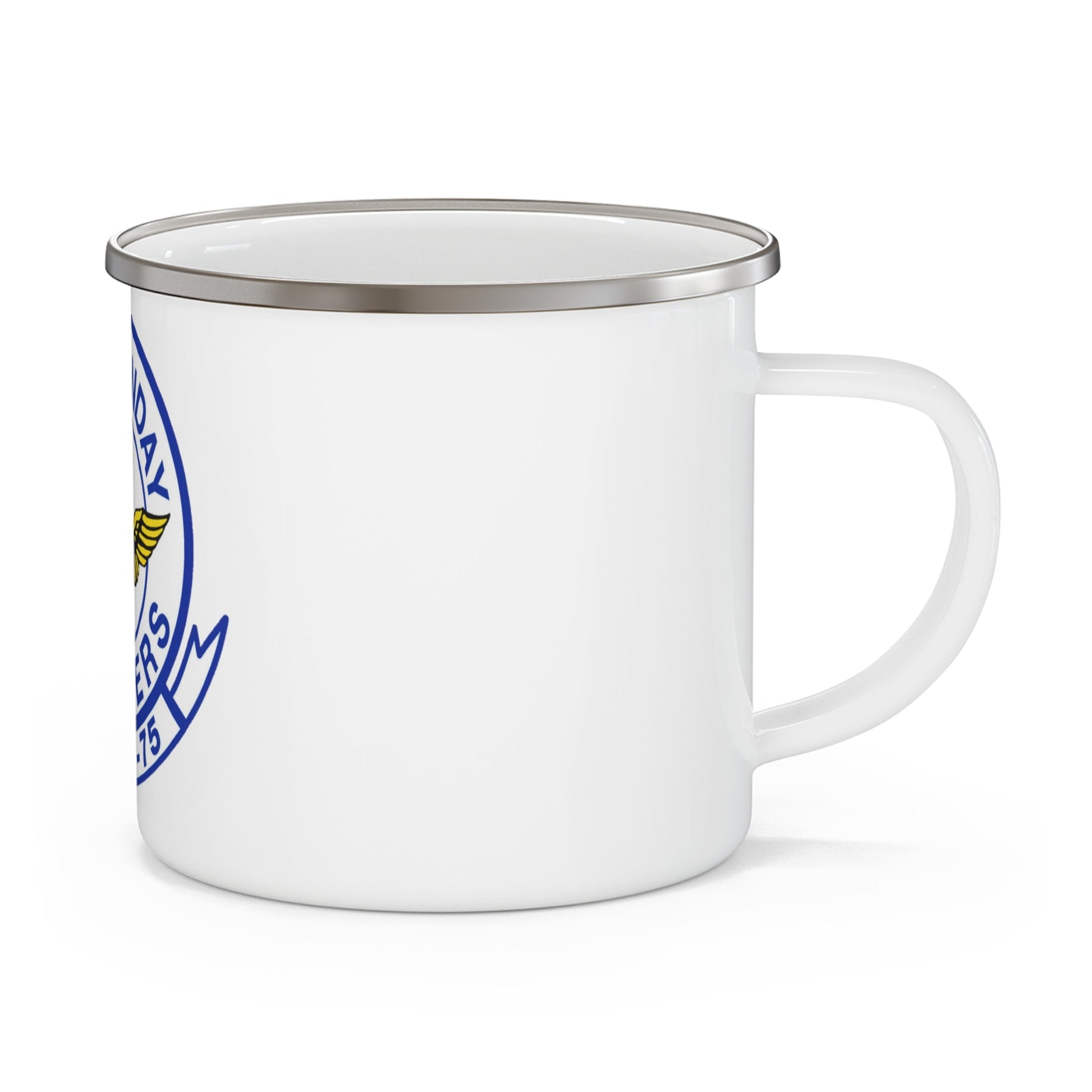 Second VA 75 ATKRON 75 The Sunday Punchers (U.S. Navy) Enamel Mug 12oz-12oz-The Sticker Space