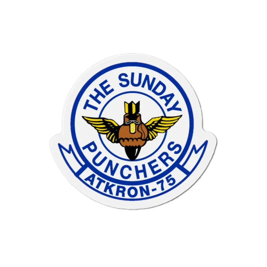 Second VA 75 ATKRON 75 The Sunday Punchers (U.S. Navy) Refrigerator Magnet 2 Inch - The Sticker Space