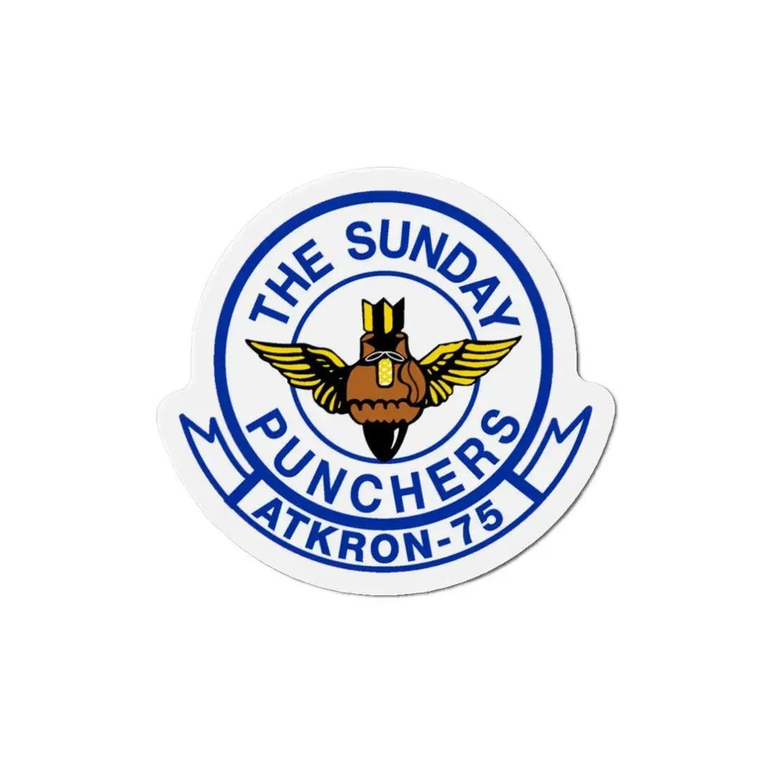 Second VA 75 ATKRON 75 The Sunday Punchers (U.S. Navy) Refrigerator Magnet 3 Inch - The Sticker Space