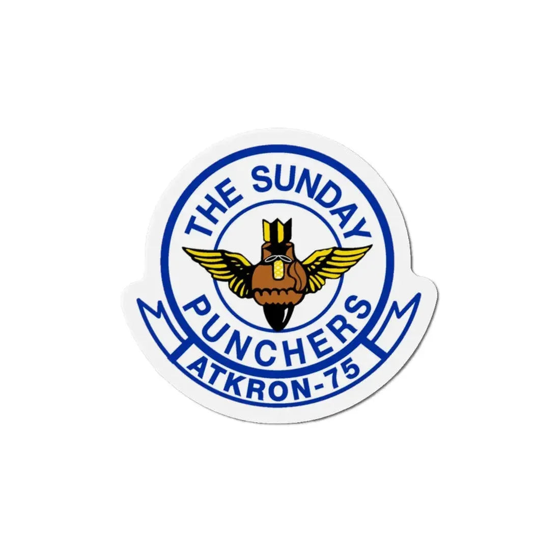 Second VA 75 ATKRON 75 The Sunday Punchers (U.S. Navy) Refrigerator Magnet 6 Inch - The Sticker Space