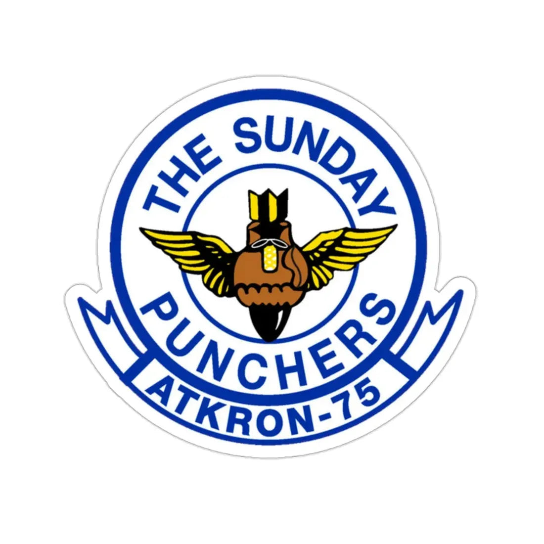 Second VA 75 ATKRON 75 The Sunday Punchers (U.S. Navy) STICKER Vinyl Die-Cut Decal 2 Inch - The Sticker Space