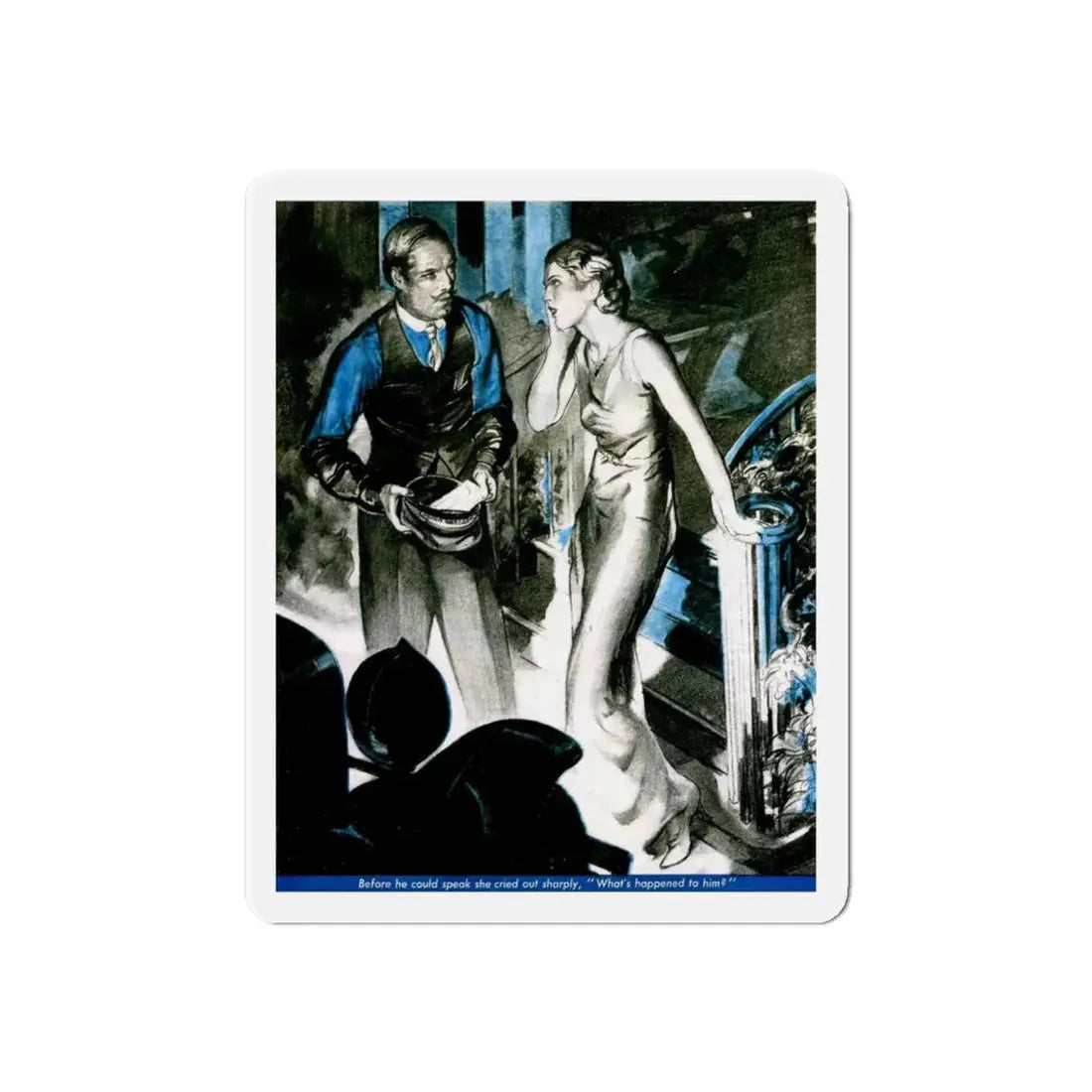 Second Wife, Liberty magazine, February 25, 1933 (Magazine Illustration) Refrigerator Magnet 4 Inch Die-Cut - The Sticker Space