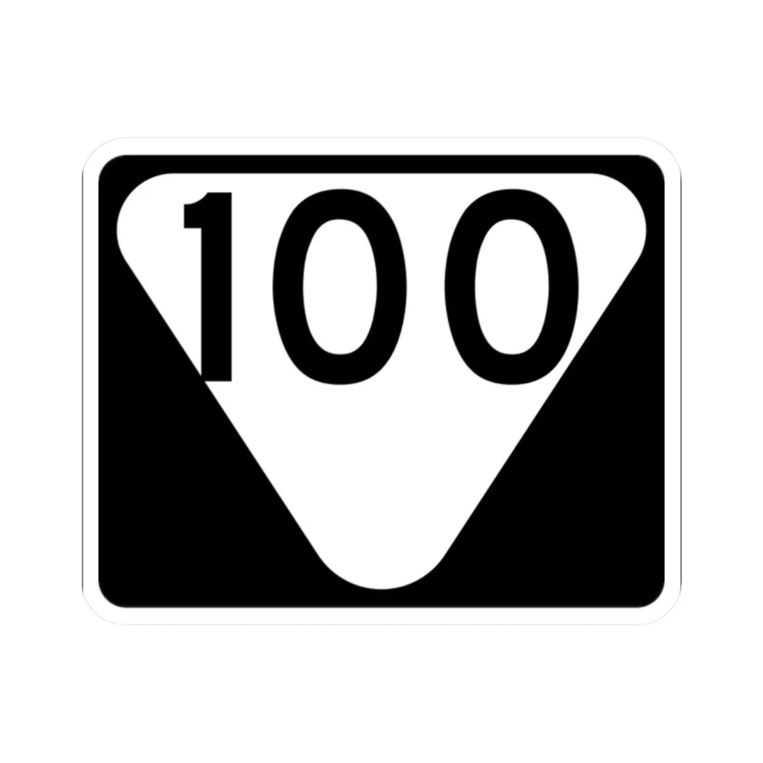 Secondary Tennessee 100 (Tennessee) (Road Sign) STICKER Vinyl Kiss-Cut Decal 2 Inch White - The Sticker Space