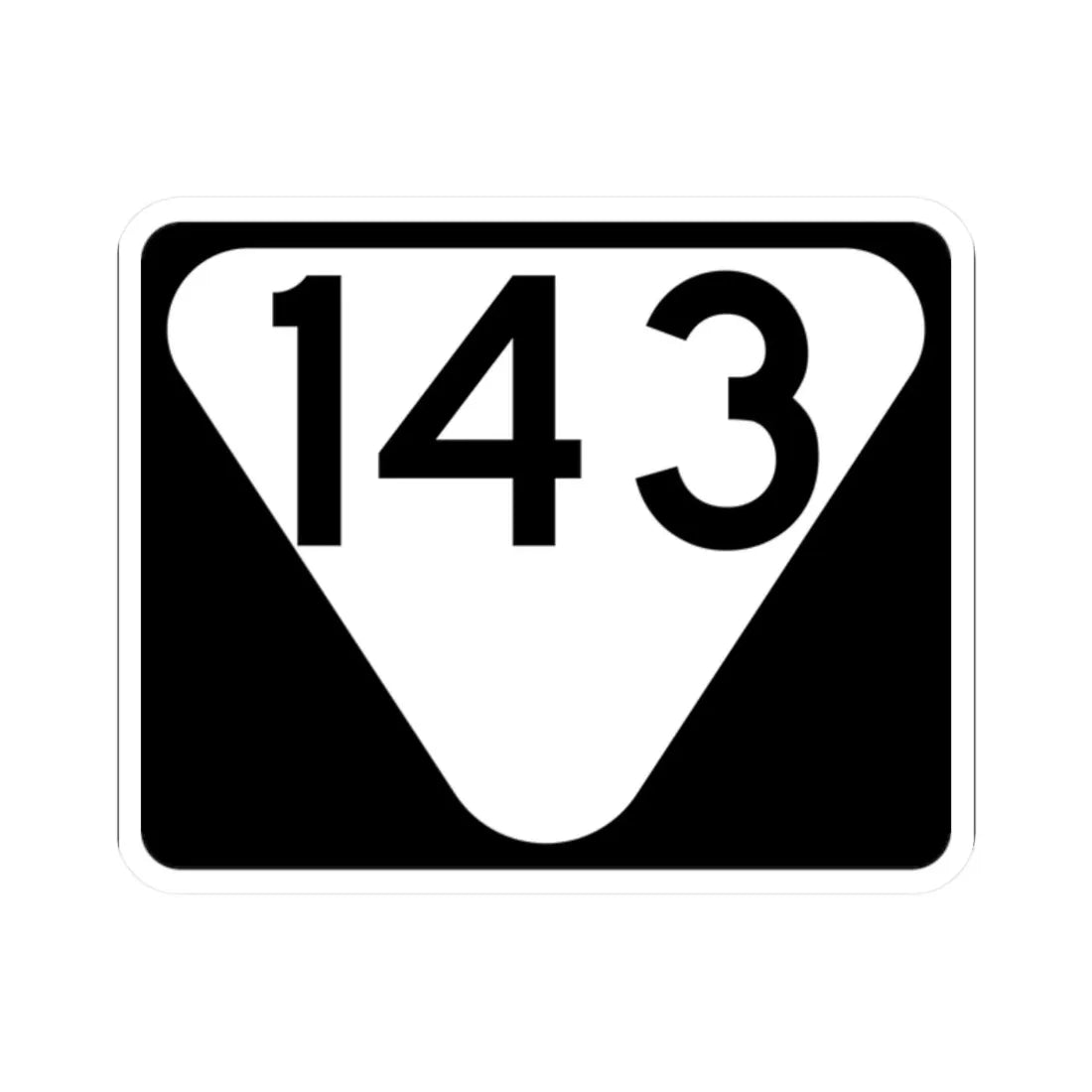 Secondary Tennessee 143 (Tennessee) (Road Sign) STICKER Vinyl Kiss-Cut Decal 2 Inch White - The Sticker Space